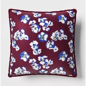 Abstract Floral Throw Pillow Purple - Threshold  NEW